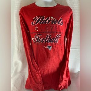 NFL Team Apparel red long sleeve shirt patriots